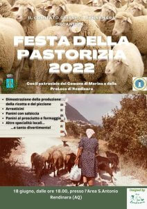 Locandina Festa della pastorizia Rendinara 2022